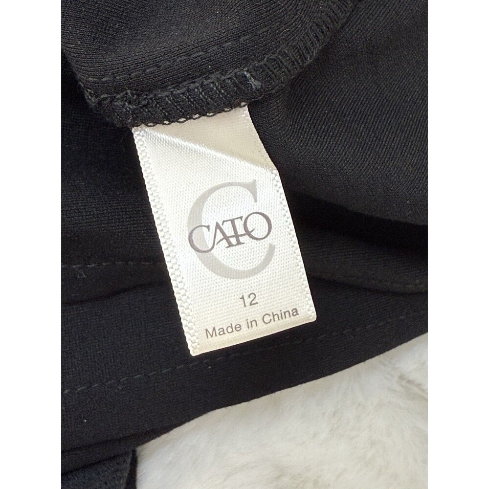 Cato Women Midi Dress Size 12 Sleeveless Round Neck Black - Picture 9 of 11